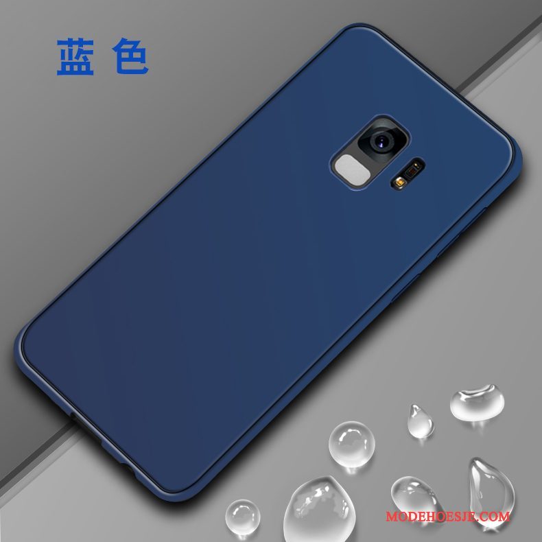 Hoesje Samsung Galaxy S9+ Zacht Telefoon Donkerblauw, Hoes Samsung Galaxy S9+ Zakken Schrobben Dun