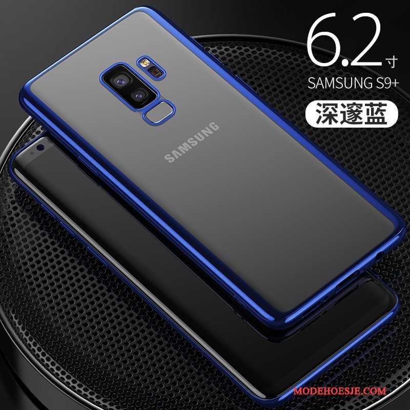 Hoesje Samsung Galaxy S9+ Zakken Anti-fall Doorzichtig, Hoes Samsung Galaxy S9+ Scheppend Donkerblauw Dun