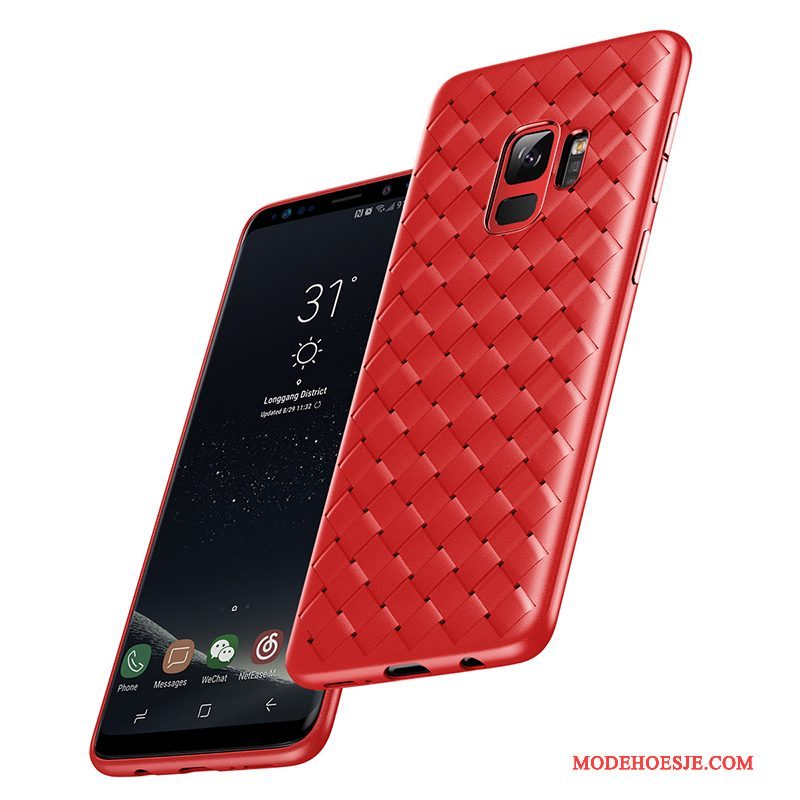 Hoesje Samsung Galaxy S9 Zakken Anti-falltelefoon, Hoes Samsung Galaxy S9 Siliconen Rood