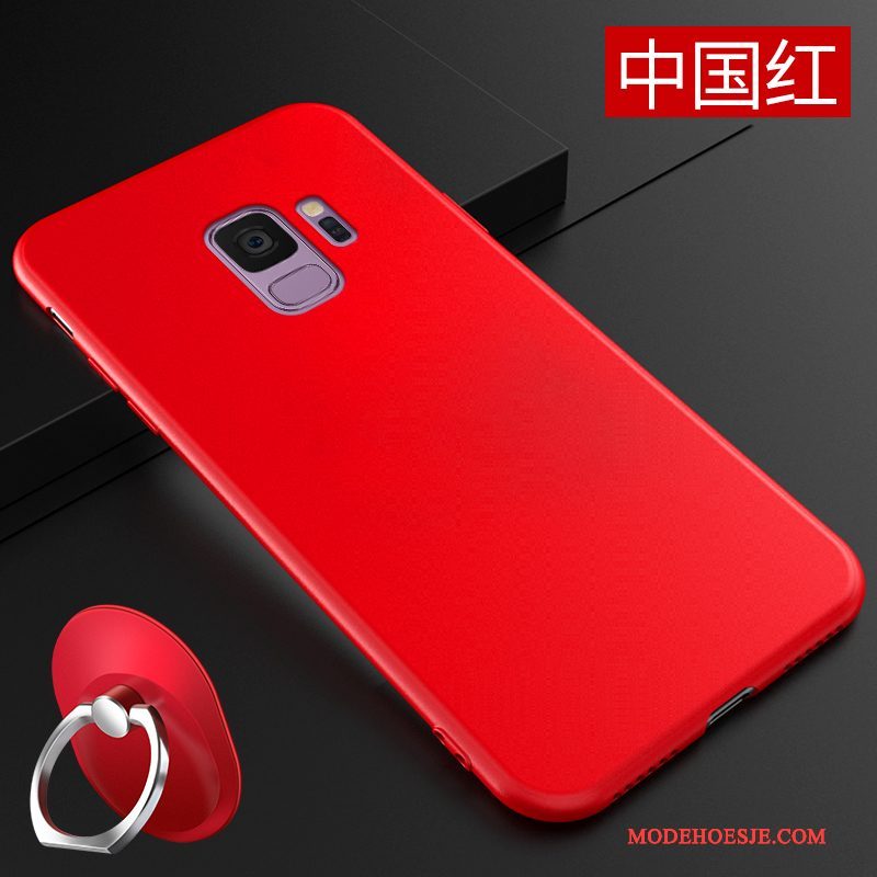 Hoesje Samsung Galaxy S9 Zakken Dun Rood, Hoes Samsung Galaxy S9 Zacht Anti-falltelefoon