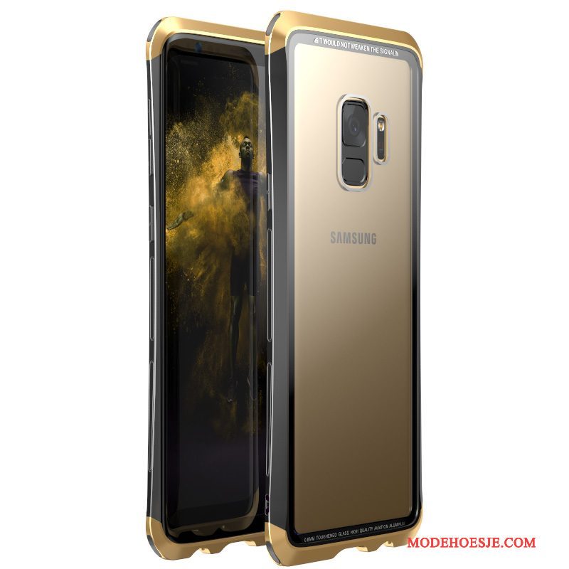 Hoesje Samsung Galaxy S9 Zakken Goudtelefoon, Hoes Samsung Galaxy S9 Bescherming Glas Anti-fall