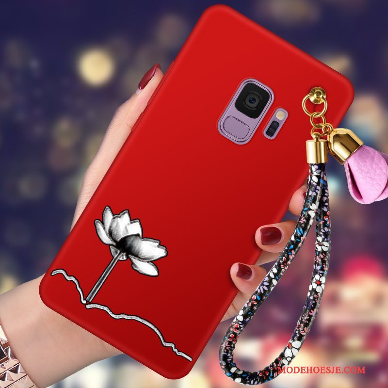 Hoesje Samsung Galaxy S9 Zakken Schrobben Rood, Hoes Samsung Galaxy S9 Zacht Anti-fall Trend