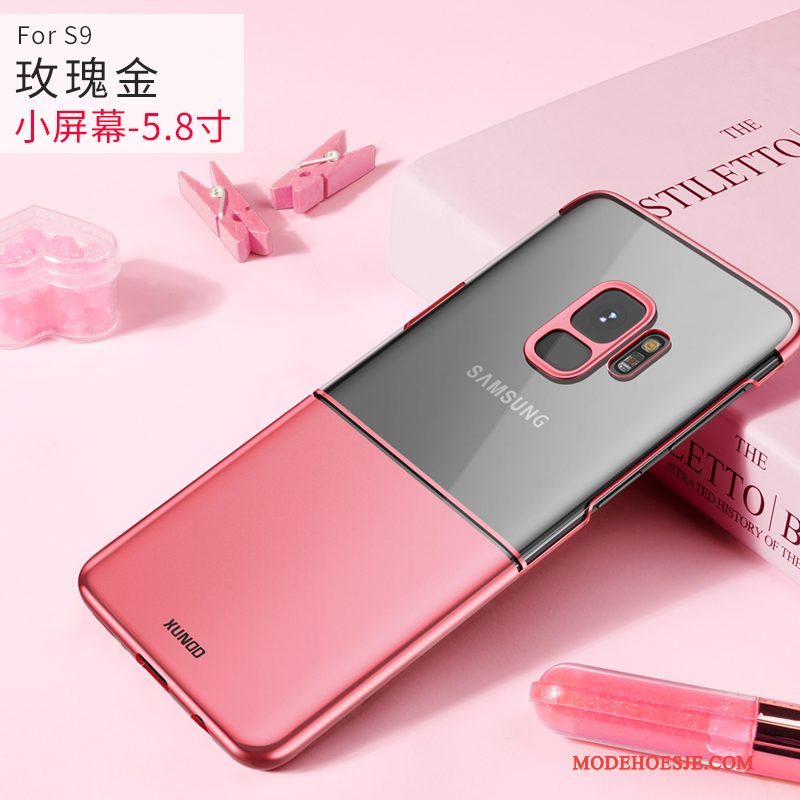 Hoesje Samsung Galaxy S9 Zakken Telefoon Dun, Hoes Samsung Galaxy S9 Zacht Roze Persoonlijk