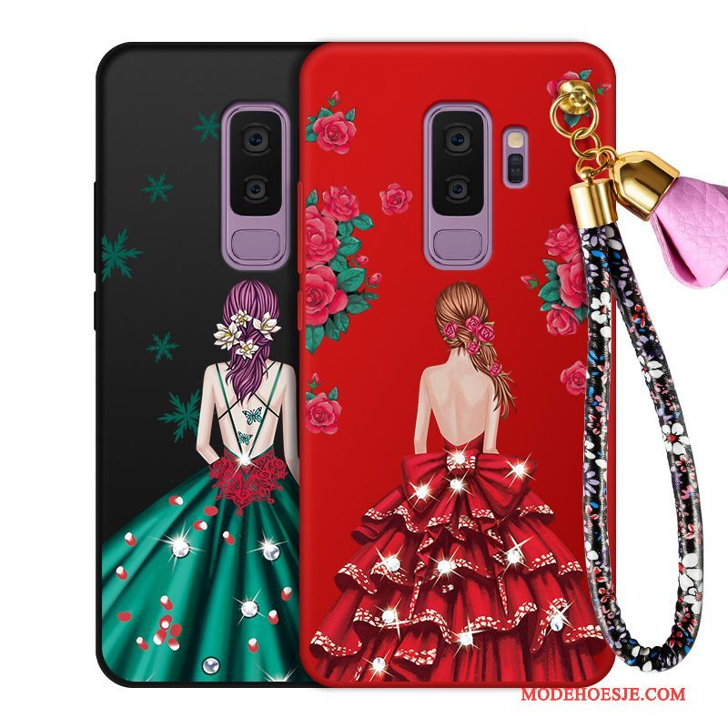 Hoesje Samsung Galaxy S9+ Zakken Telefoon Trend, Hoes Samsung Galaxy S9+ Bescherming Schrobben Zwart