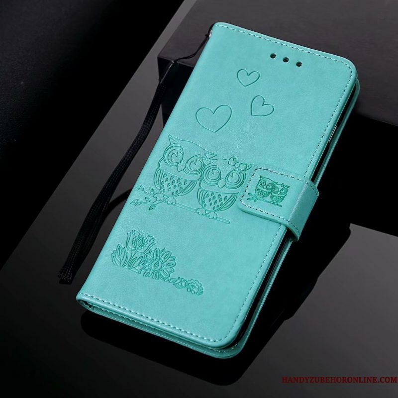 Hoesje Sony Xperia 1 Folio Anti-falltelefoon, Hoes Sony Xperia 1 Leer Groen