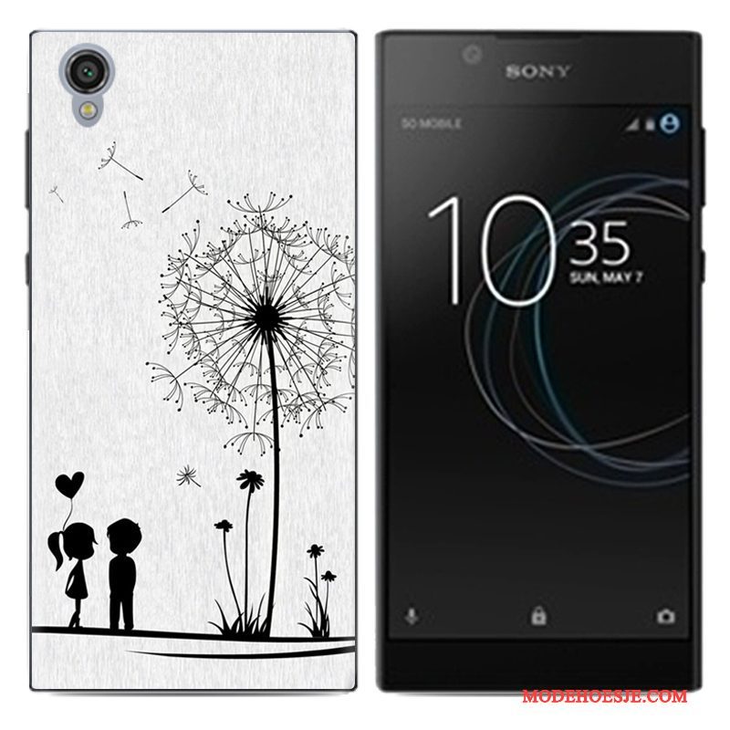 Hoesje Sony Xperia L1 Bescherming Putelefoon, Hoes Sony Xperia L1 Zacht Wit Trend