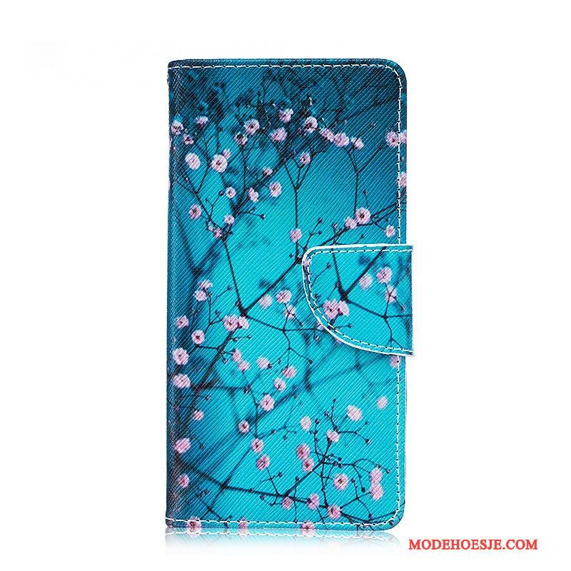 Hoesje Sony Xperia L1 Folio Telefoon Blauw, Hoes Sony Xperia L1 Geschilderd