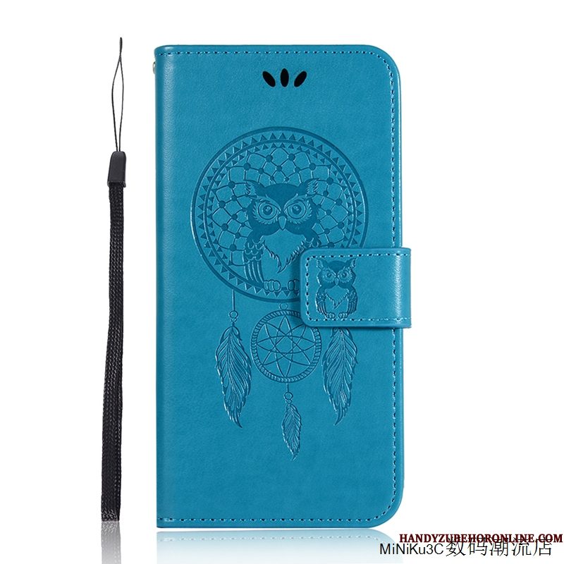 Hoesje Sony Xperia L3 Bescherming Windtelefoon, Hoes Sony Xperia L3 Portemonnee Mooie Blauw