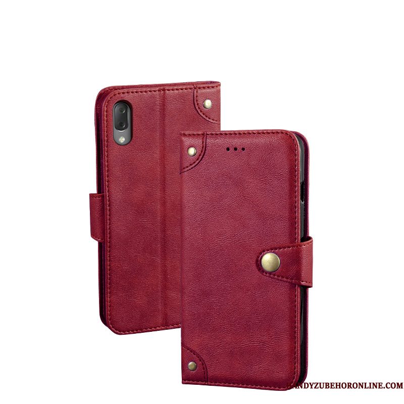 Hoesje Sony Xperia L3 Scheppend Rood Persoonlijk, Hoes Sony Xperia L3 Vintage Telefoon Kaart