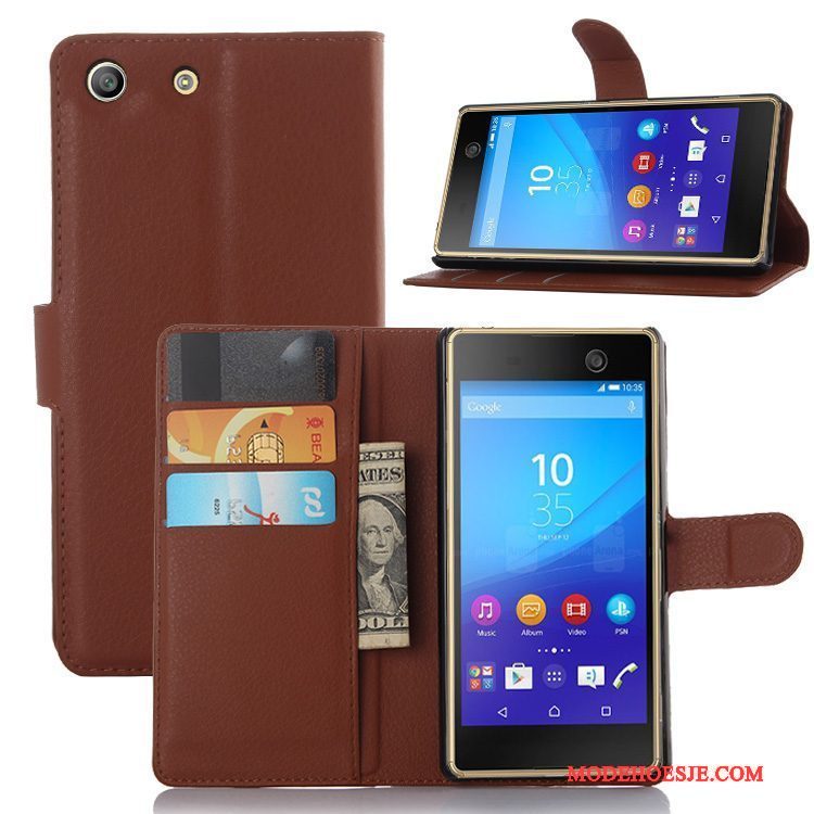 Hoesje Sony Xperia M5 Dual Leer Telefoon, Hoes Sony Xperia M5 Dual Bescherming