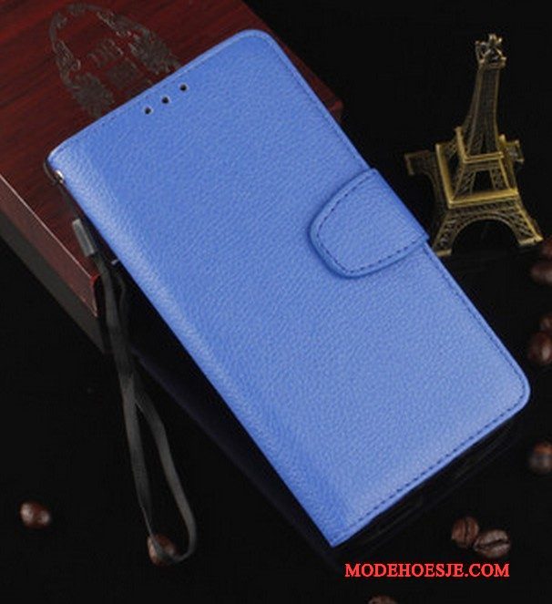 Hoesje Sony Xperia X Performance Leer Voortelefoon, Hoes Sony Xperia X Performance Folio Blauw