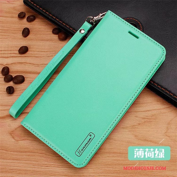 Hoesje Sony Xperia Xa Leer Groen Anti-fall, Hoes Sony Xperia Xa Folio Telefoon