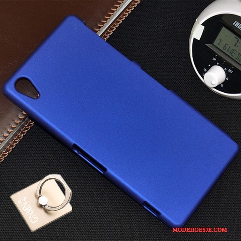 Hoesje Sony Xperia Z1 Bescherming Hard Schrobben, Hoes Sony Xperia Z1 Blauwtelefoon