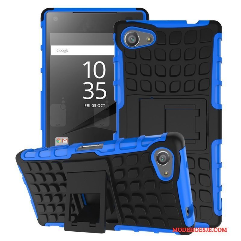 Hoesje Sony Xperia Z5 Compact Zacht Telefoon Anti-fall, Hoes Sony Xperia Z5 Compact Zakken Blauw