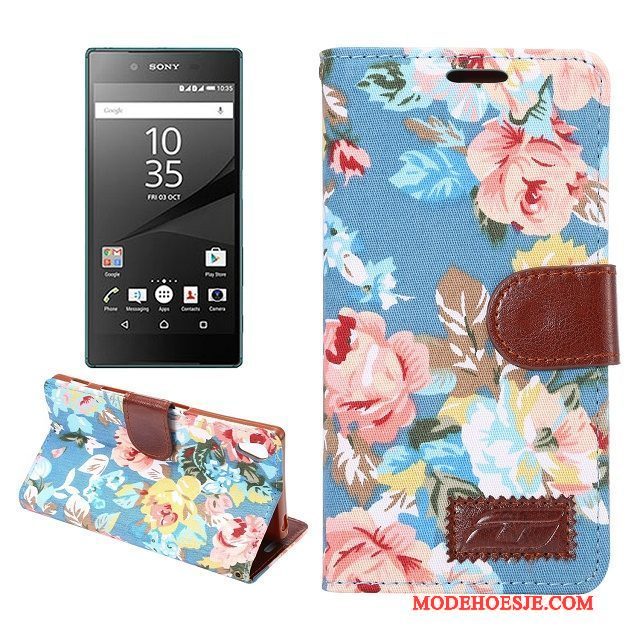 Hoesje Sony Xperia Z5 Zacht Telefoon Patroon, Hoes Sony Xperia Z5 Leer