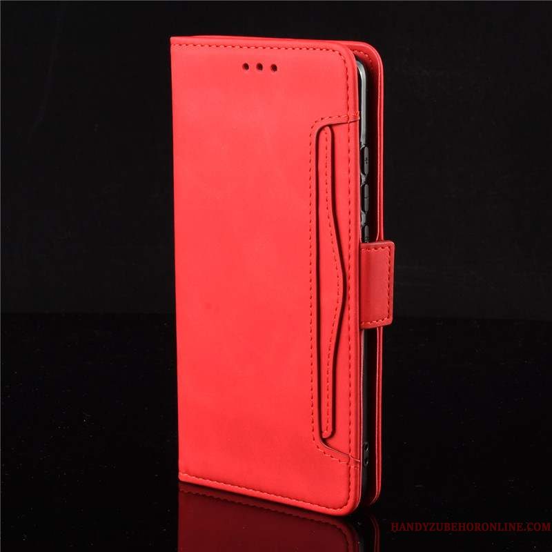 Hoesje Xiaomi Mi 10 Pro Folio Mini Rood, Hoes Xiaomi Mi 10 Pro Leer Kaarttelefoon