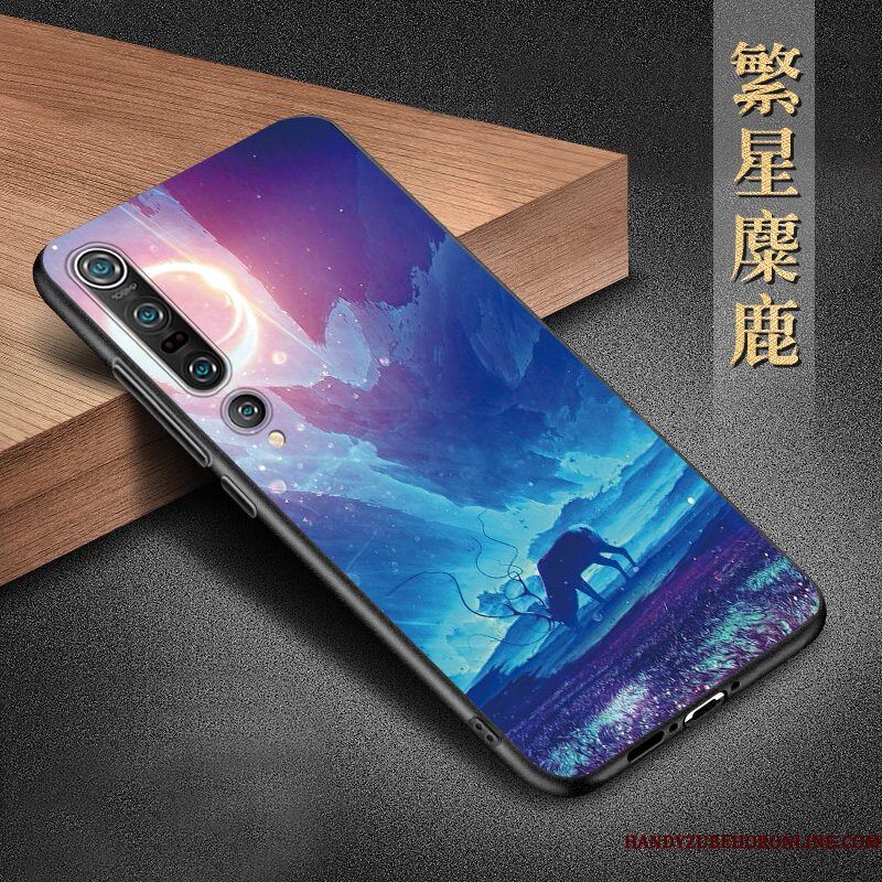 Hoesje Xiaomi Mi 10 Pro Siliconen Minitelefoon, Hoes Xiaomi Mi 10 Pro Bescherming Blauw Trend