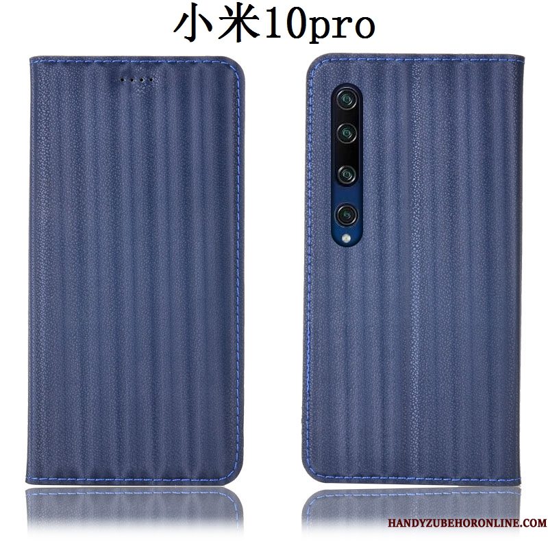 Hoesje Xiaomi Mi 10 Pro Zakken Anti-falltelefoon, Hoes Xiaomi Mi 10 Pro Bescherming Mini Blauw