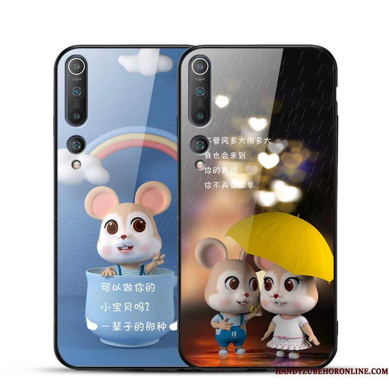 Hoesje Xiaomi Mi 10 Siliconen Lovers Rat, Hoes Xiaomi Mi 10 Zacht Mooie Spiegel