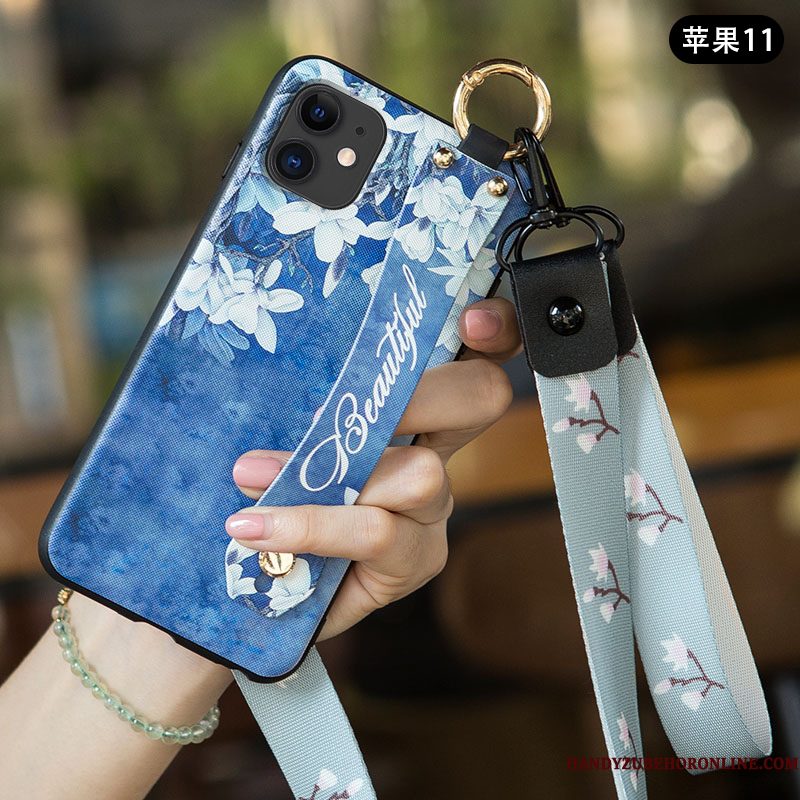 Hoesje iPhone 11 Bescherming Duntelefoon, Hoes iPhone 11 Scheppend Trend Schrobben