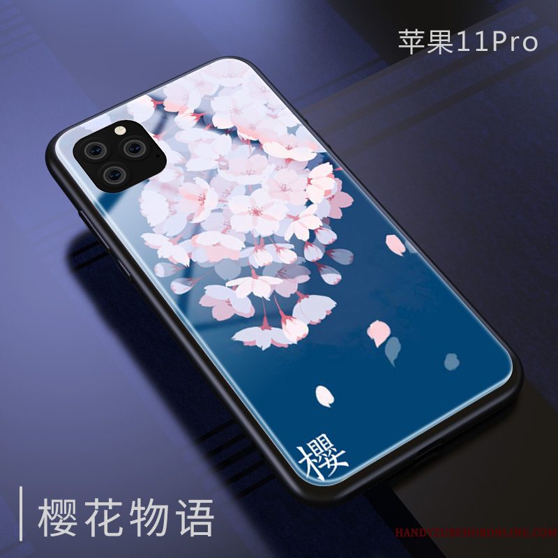 Hoesje iPhone 11 Pro Max Siliconen Nieuw Spiegel, Hoes iPhone 11 Pro Max Zakken Telefoon Glas