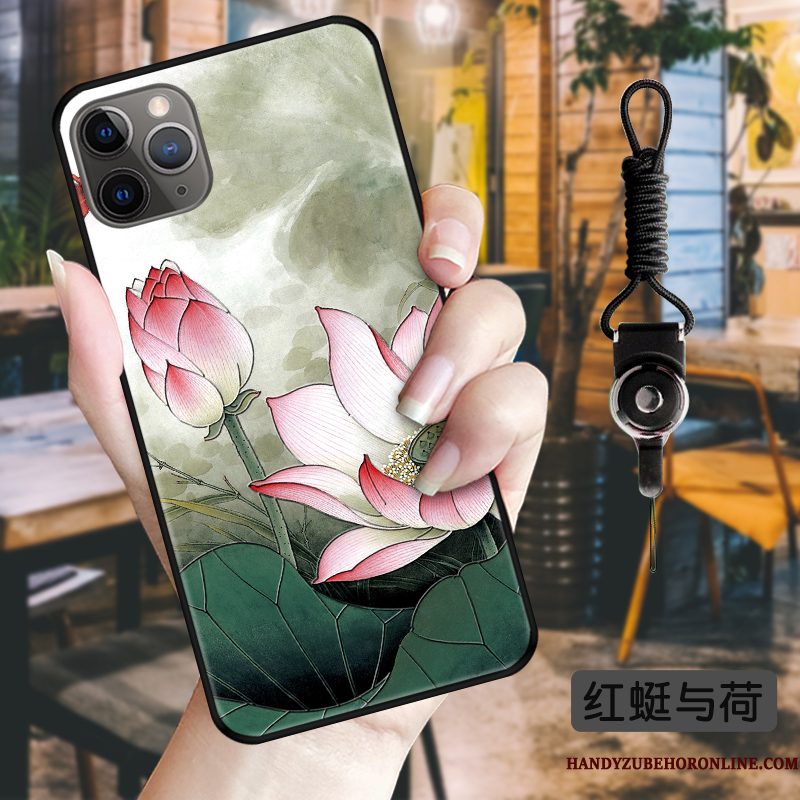 Hoesje iPhone 11 Pro Max Zacht Schrobben Inkt, Hoes iPhone 11 Pro Max Vintage Chinese Stijl Trend