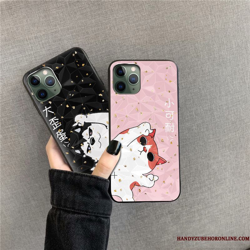 Hoesje iPhone 11 Pro Max Zwart Patroon, Hoes iPhone 11 Pro Max Trend Ruit