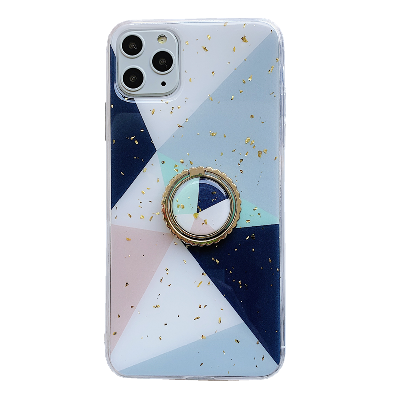 Hoesje iPhone 11 Pro Ondersteuning Telefoon Blauw, Hoes iPhone 11 Pro Scheppend Anti-fall Goud