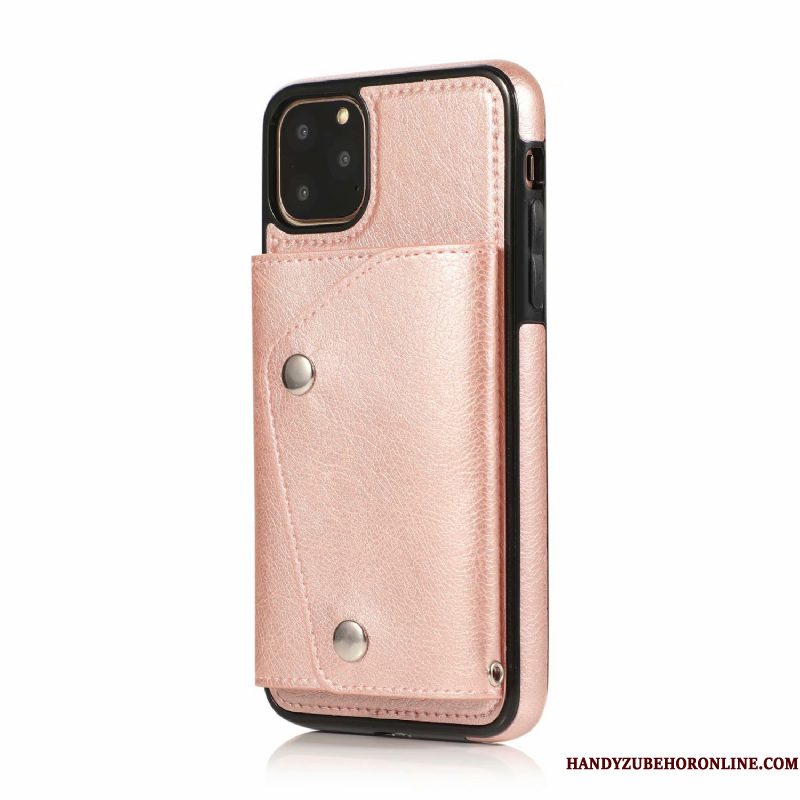 Hoesje iPhone 11 Pro Portemonnee Hanger Roze, Hoes iPhone 11 Pro Siliconen Trendy Merktelefoon