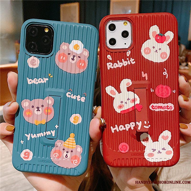 Hoesje iPhone 11 Pro Scheppend Lovers Mooie, Hoes iPhone 11 Pro Zacht Beren Rood