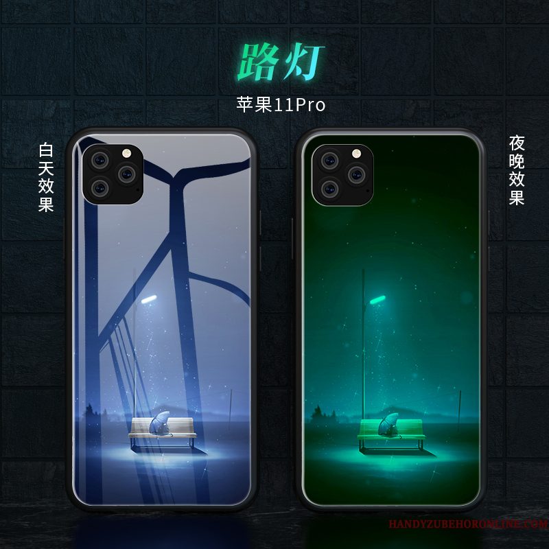 Hoesje iPhone 11 Pro Zakken Glas Lichtende, Hoes iPhone 11 Pro Bescherming Spiegel Dun