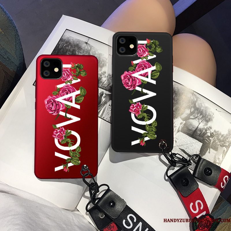 Hoesje iPhone 11 Siliconen Anti-fall Trend, Hoes iPhone 11 Bescherming Dun Rood