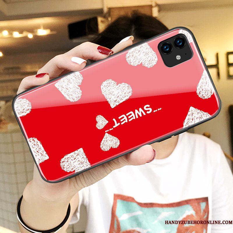 Hoesje iPhone 11 Spotprent Telefoon Lovers, Hoes iPhone 11 Scheppend Anti-fall Mooie