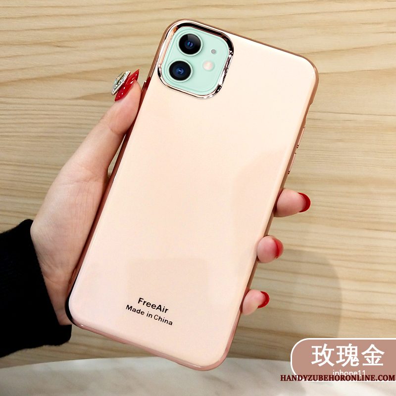 Hoesje iPhone 11 Zacht Anti-fall Roze, Hoes iPhone 11 Zakken Net Red Grijs