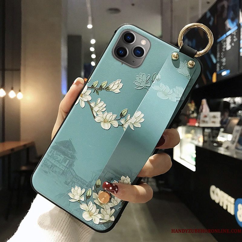 Hoesje iPhone 12 Pro Vintage Telefoon Blauw, Hoes iPhone 12 Pro Bescherming