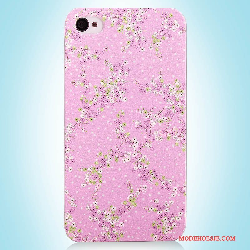 Hoesje iPhone 4/4s Geschilderd Telefoon Roze, Hoes iPhone 4/4s Vintage Eenvoudige