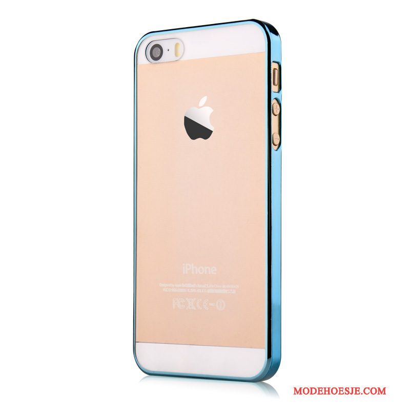 Hoesje iPhone 5/5s Bescherming Omlijsting Anti-fall, Hoes iPhone 5/5s Telefoon Blauw