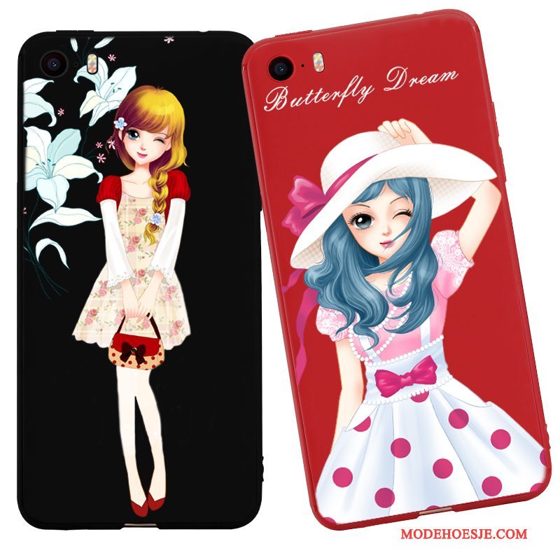 Hoesje iPhone 5/5s Bescherming Trendtelefoon, Hoes iPhone 5/5s Siliconen Hanger Zwart