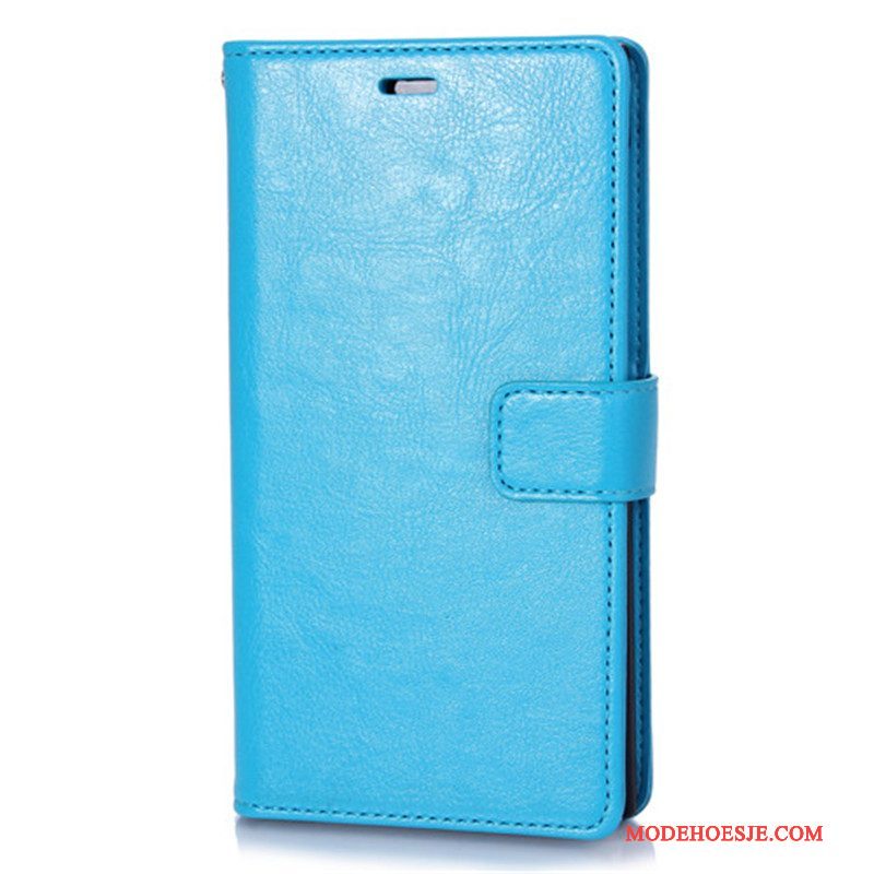 Hoesje iPhone 5/5s Leer Telefoon Blauw, Hoes iPhone 5/5s Portemonnee