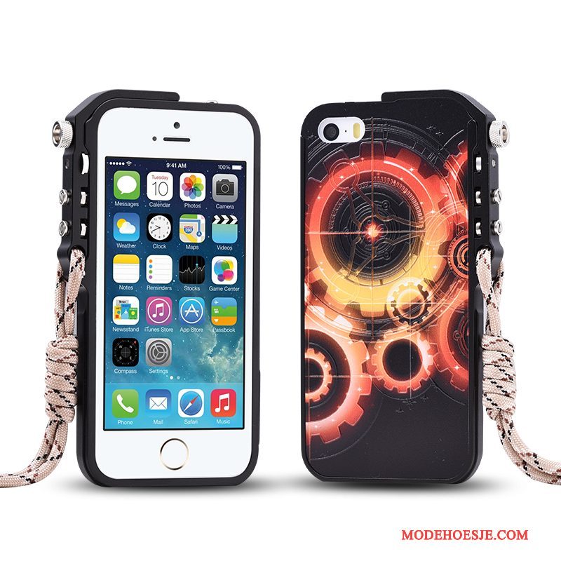 Hoesje iPhone 5/5s Metaal Omlijstingtelefoon, Hoes iPhone 5/5s Bescherming Trend Anti-fall