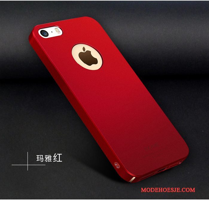 Hoesje iPhone 5/5s Zakken Schrobben Dun, Hoes iPhone 5/5s Bescherming Roodtelefoon