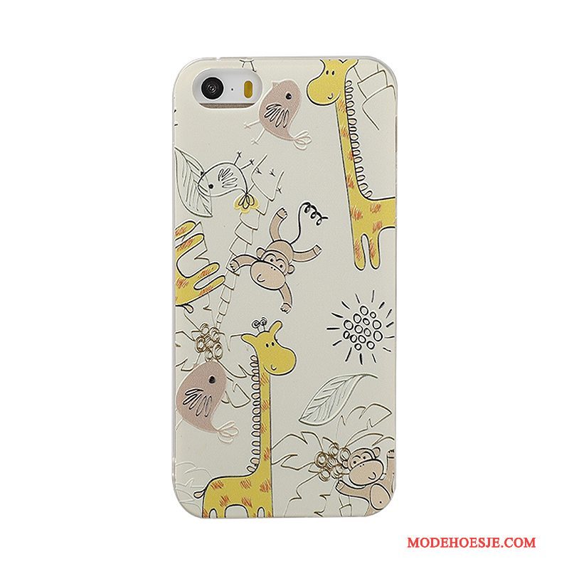 Hoesje iPhone 5/5s Zakken Telefoon Geel, Hoes iPhone 5/5s Zacht Hanger