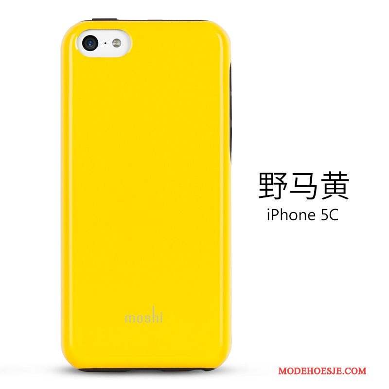 Hoesje iPhone 5c Bescherming Dun Geel, Hoes iPhone 5c Telefoon