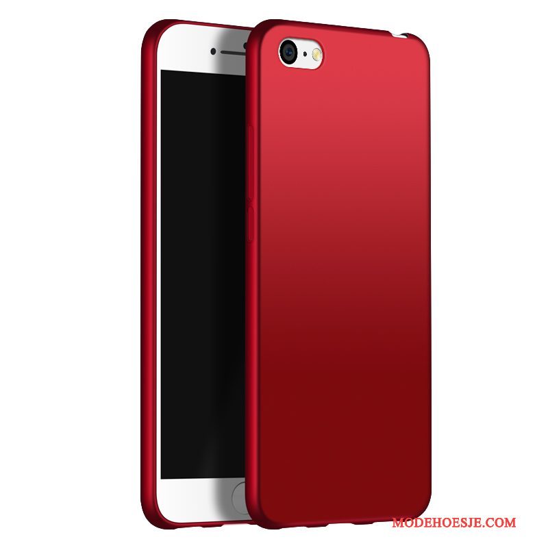 Hoesje iPhone 5c Bescherming Effen Kleur Lichte En Dun, Hoes iPhone 5c Zacht Roodtelefoon