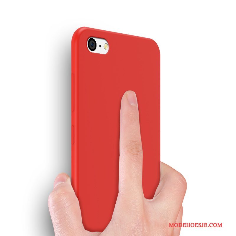 Hoesje iPhone 5c Scheppend Telefoon Schrobben, Hoes iPhone 5c Siliconen Anti-fall Rood