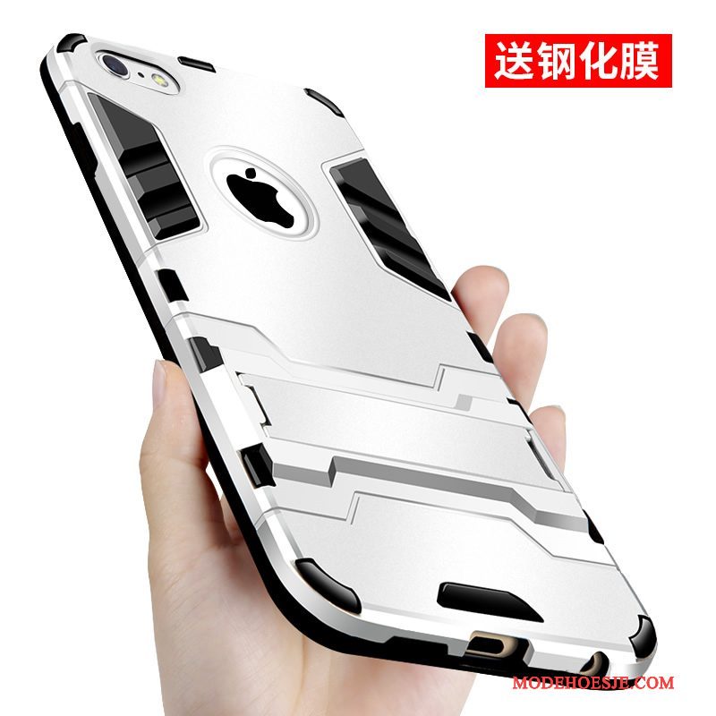 Hoesje iPhone 6/6s Bescherming Zilver Anti-fall, Hoes iPhone 6/6s Zakken Trend Pu