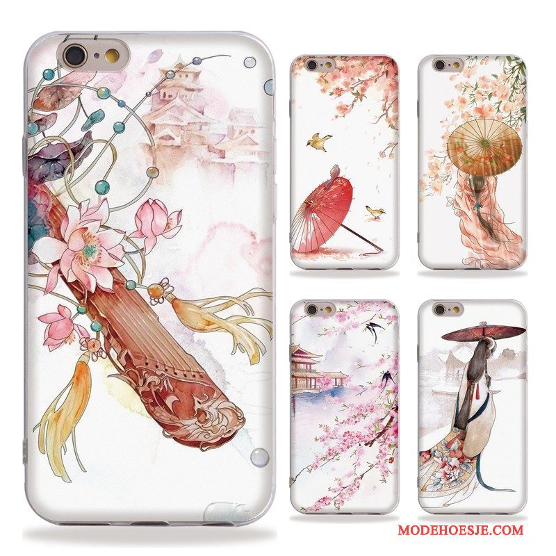 Hoesje iPhone 6/6s Kleur Hanger Kunst, Hoes iPhone 6/6s Zacht Telefoon Wind