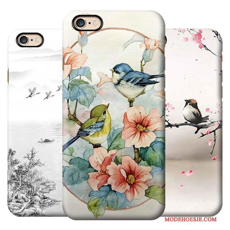 Hoesje iPhone 6/6s Kleur Telefoon Dubbele, Hoes iPhone 6/6s Vintage Chinese Stijl