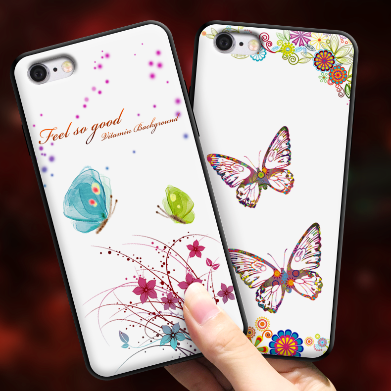 Hoesje iPhone 6/6s Ondersteuning Wolf Anti-fall, Hoes iPhone 6/6s Spotprent Hangertelefoon