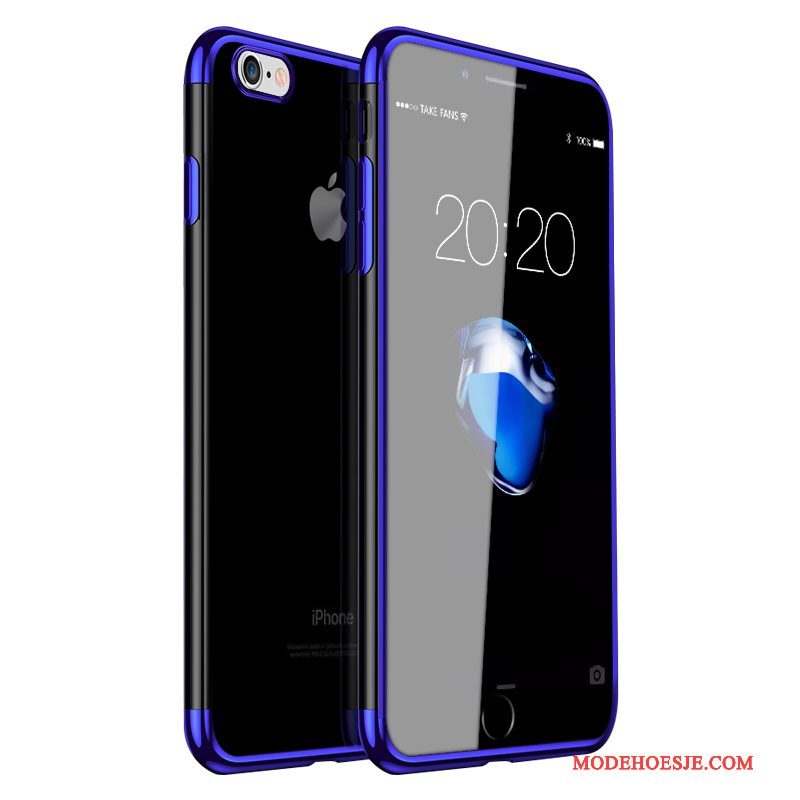 Hoesje iPhone 6/6s Plus Bescherming Doorzichtigtelefoon, Hoes iPhone 6/6s Plus Zacht Blauw Trend